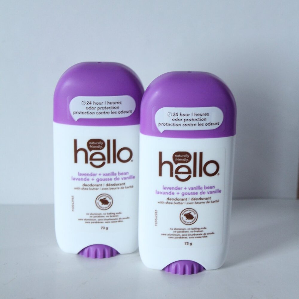 HELLO Brand Lavender & Vanilla Bean Deodorant - 2 pack